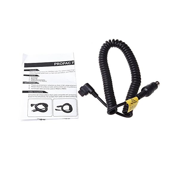 Godox Spiralkabel Blitz Kabel Verbindungskabel für Godox PB960 PB820 Powerblock mit Canon 600EX 580EX II 550EX 540EX 430EX 430EZ Studioblitz – Bild 6