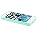 Fanmis TPU Rubber Skin/Hard Case Compatible with Apple iPhone 5 / 5s, Mint Green Jelly/Sky Blue Water-Drop Raindrop