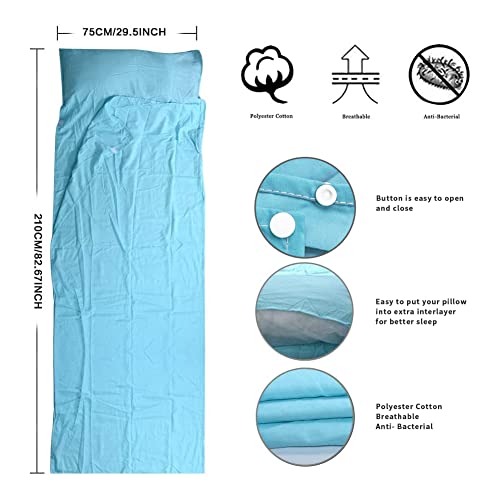 Sleeping Bag Liner, Travel & Camping Sheet for Adults, Lightweight and Compact Insert with