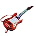 Guitar, WOLFBUSH Multi-function Kids Electric Guitar 4 Strings Musical Instruments Educational Toy Children Rock Band Music Used for Family Gatherings Performances Entertainment - Red Flame
