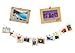 STONCEL Wall Deco DIY Paper Photo Frame with Mini Clothespins and Stickers - Fits 4
