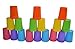 Bekith 18 Pack Plastic Tumblers, 13-ounce Reusable Break-resistant BPA-Free Plastic Cups in 6 Assorted Colors