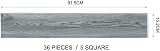 INMOZATA 36Pcs PVC Flooring Planks 91.5x15.2 cm Light Grey Waterproof view 2