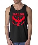 New Way 516 - Men's Tank-Top Pokemon GO Team Valor Emblem Logo Moltres