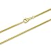 1mm thick 18K gold plated on solid sterling silver 925 Italian diamond cut BOX link style chain necklace bracelet anklet - 15, 20, 25, 30, 35, 40, 45, 50, 55, 60, 65, 70, 75, 80, 85, 90, 95, 100cm
