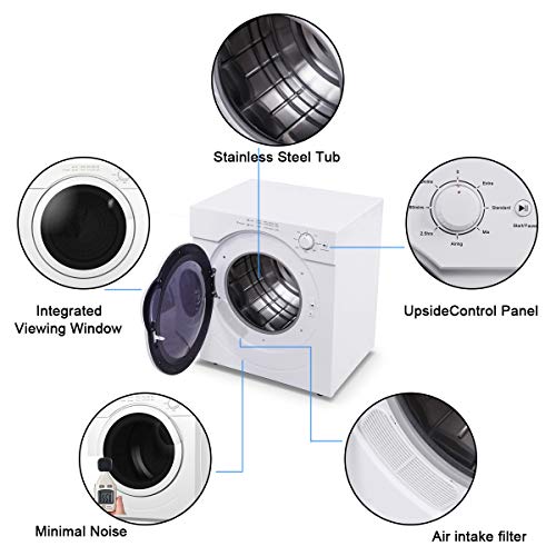 COSTWAY Electric Portable Laundry Dryer, 12LBS Capacity Tumble Dryer