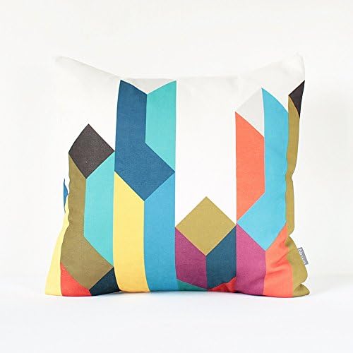 Geometric Decorative Pillow Cover, Multicolor Throw, Scandinavian Pillow, Modern Cushion, Colorful Pillow, Kids Room Decor, Craft Room Decor