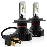 AUXITO H4 9003 Led Headlight Bulbs ZES Led Chips 6500K Xenon White 8000 Lumens All-in-One Automobile Hi/Lo beam LED Headlight Conversion Kit (New Version)