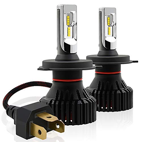 AUXITO H4 9003 Led Headlight Bulbs ZES Led Chips 6500K Xenon White 8000 Lumens All-in-One Automobile Hi/Lo beam LED Headlight Conversion Kit (New Version)