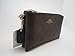 Coach Signature Double Corner Zip PVC Coated Canvas Leather Wristlet 64131 (Brown/Black)