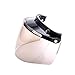 Universal 3 Snap Flip Up Visor Face Shield Lens for Open Face Motorcycle Helmets by MotorFansClub (LightSmoke, One Size)