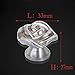 2pcs Antique Silver Rose Shape Cabinet Drawer Furniture Door knob Handle Pull Hardware 33mm