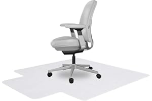 Resilia Office Desk Chair Mat with Lip - for Low Pile Carpet (with Grippers) Clear, 36 Inches x 48 Inches, Made in The USA