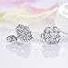 GULICX white gold Tone White Cubic Zirconia Rhinestone Vogue Square Stud Earrings