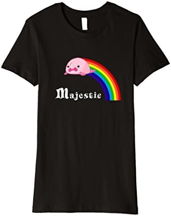 Womens Majestic Blobfish Shirt. Funny Blobfish Rainbow Shirt Tee Small Black