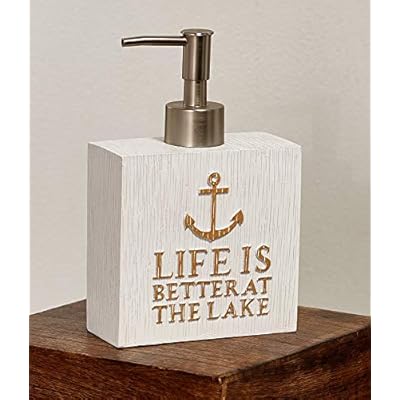 Coastal Accent Soap or Lotion Pump with Life is Better at The Beach Sentiment 41B3X w9XyL
