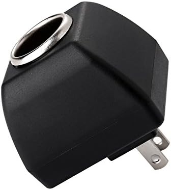 AOKII RR-1-24-1 AC to DC Power Socket Adapter Converter,110~220V Mains to 12V-500MA Car Cigarette Lighter Socket Power Adapter Charger,Household Cigarette Lighter Socket … (Black)