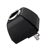 AOKII RR-1-24-1 AC to DC Power Socket Adapter Converter,110~220V Mains to 12V-500MA Car Cigarette Lighter Socket Power Adapter Charger,Household Cigarette Lighter Socket … (Black)