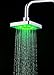 Fitiger 7 Color Changing 6 Inch Rainfall Square LED Top Shower Head,Automatic Light Switching,No Batteries ever Needed
