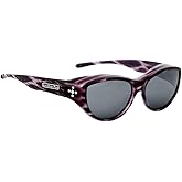 Jonathan Paul Fitovers Chic Kitty Purple Cheetah Polarvue Grey Sunglasses
