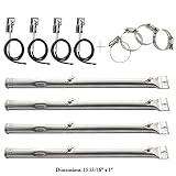 Hisencn Grill Replacement Parts Pipe Burner Tube, Igniter for Charbroil 463257010, 463251913, 463251413, 463241113, 463247009, 463244011, 463225312 Gas Grill, G527-2200-W1, G515-2200-W1, 15 15/16"