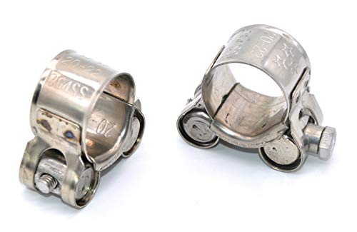 1 T+Bolt+Stainless+Clamps+0+866+20mm+22mm