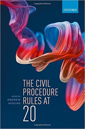 The Civil Procedure Rules At 20 Amazon Co Uk Higgins Andrew 9780198863182 Books