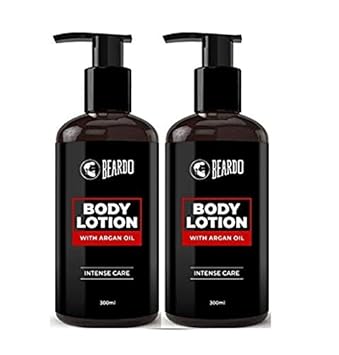 Beardo Body Lotion With Argan Oil For Intense Care, 300 ml (Pack of 2)