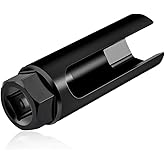 JUSTTOP Oxygen Sensor Socket with Side Wire Cutout, 1/2-Inch Drive by 7/8-Inch O2 Sensor Socket Removal Tool, 6-Point Offset 