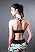 QUEENIEKE Women's Light Support Double-T Back Wirefree Pad Yoga Sports Bra Size M Color Black Pro