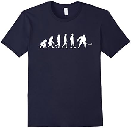 Mens Evolution of Ice Hockey - T-shirt Large Navy
