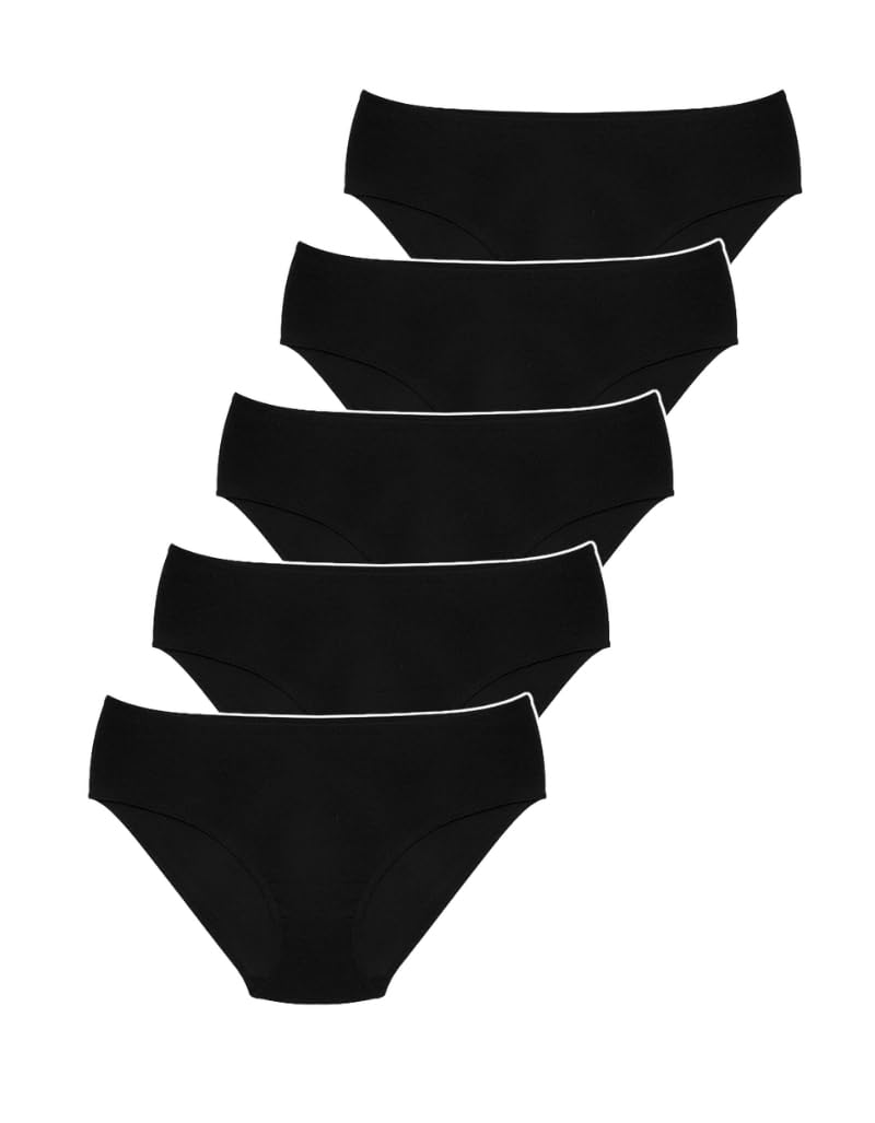 Photo 1 of ALYA UNDERWEAR Cotton Mid-Rise Women’s Knickers, Multipack (Multicolor-P06, L)