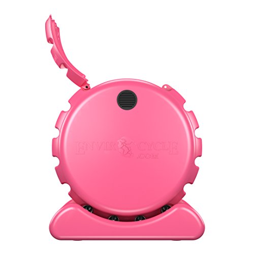 The Most Beautiful Composter in the World in Pink, Made in the USA, Food Safe, BPA and Rust Free, No Assembly Required, Envirocycle Composting Tumbler Bin and Compost Tea Maker - Thumbnail 2