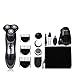 Beard Trimmer ROZIA Mens Electric Shaver,Electric Razor Cleaning Kit,Facial Trimmer Grooming Kit,Mustache Trimmer Nose Hair Trimmer Rechargeable