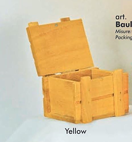 12 piezas Caja Baúl de madera amarillo portaconfetti BOMBONIERA: Amazon.es: Hogar