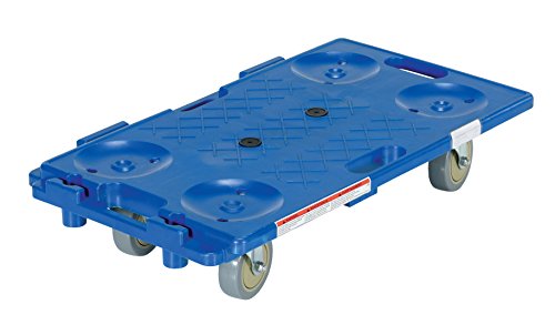 image for Vestil PCS-1626 Plastic Interlocking Dolly with Polypropylene Caster, 
