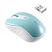 Wireless Gaming Mouse, VEGCOO C8 Silent Click Wireless Rechargeable Mouse with Colorful LED Lights and 2400/1600/1000 DPI 400mah Lithium Battery for Laptop and Computer (C2 Blue)