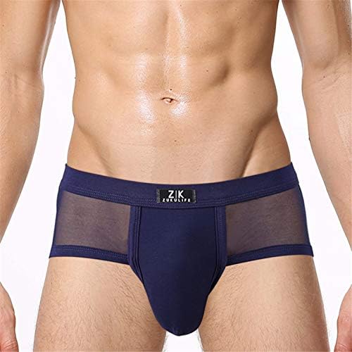 XiangxiKJ Mens Underpants Soft Breathable Briefs Sexy Underwear Ice Silk Shorts Summer Undies