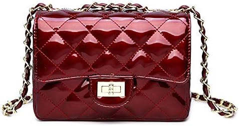 JOLLQUE Women's Quilted Crossbody Bag,Small Purse with Chain
