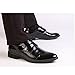 OUOUVALLEY Mens Patent Leather Tuxedo Dress Shoes Lace up Pointed Toe Oxfords 1877 Black 10D(M) US