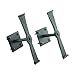 Renovators Supply Manufacturing Black Shutter Dogs 5 3/4 In. Propeller Shaped Wrought Iron Shutter Dogs With Mounting Hardware Pack Of 6