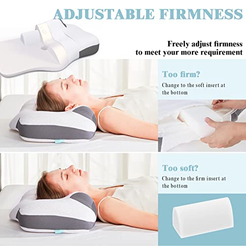 Cervical Memory Foam Pillow, Orthopedic Firm Soft Adjustable