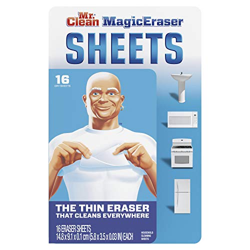 Mr. Clean Magic Eraser Cleaning Sheets, The Power of a Magic Eraser in a Thin, Flexible, Disposable Sheet, 16 Count