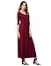 ROMWE Women's Half Sleeve Solid Long Maxi Dress