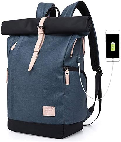 Travel Backpack Waterproof Anti Theft Multipurpose Roll Top Business Laptop Bag Daypack with USB Port for Men