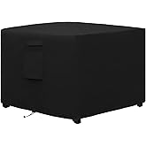 Easy-Going Outdoor Fire Pit Cover Square 32"Lx32"Wx24"H, Durable Outdoor Gas Firepit Cover, Waterproof and Weatherproof Cover for Fire Pit, Black