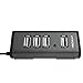 Macally 4 Port Powered USB 2.0 Hub with 5V 2A Power Adapter & 5 foot long Cable (TriHub4),Black