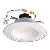 Halo RL560WH9927 90CRI LED Recessed Retrofit RL Light with Baffle Trim, 5/6-Inch, 900 Lumens, Warm White