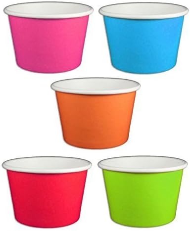 Solid Rainbow Ice Cream Cups 12 oz - 50 count by Beach Party