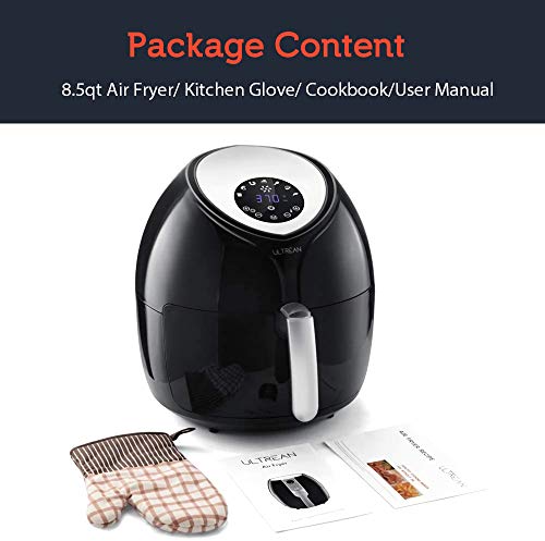 Ultrean 5.8 Quart Air Fryer - 1700W, Digital Touchscreen, 10 Presets, Nonstick Basket